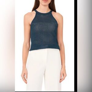 Halogen Open Stitch Sleeveless Sweater XS NWOT